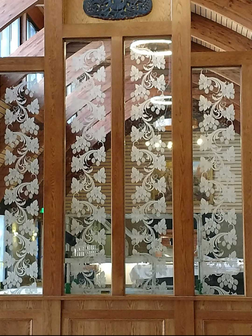 Red Oak Brewery Etched Glass